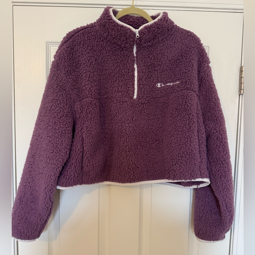 Champion Cropped Quarter Zip Fleece